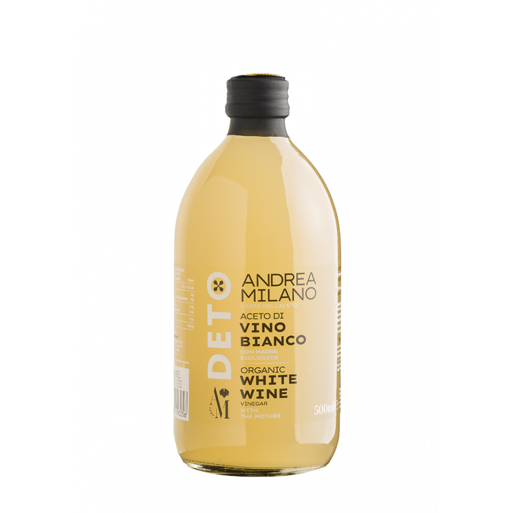 Aceto di Vino Bianco Bio 500ml x12 - Andrea Milano