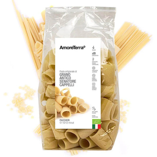 Paccheri Senatore Cappelli BIO 500g – Pasta Artigianale da Grani Antichi